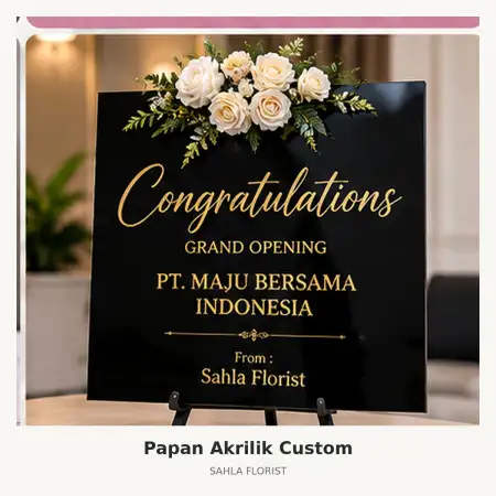 Papan Bunga Akrilik Mantrijeron